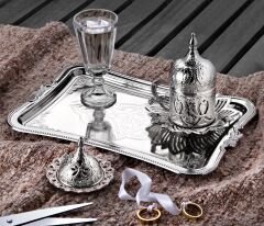 TEK KİŞİLİK DAMAT KAHVESİ SETİ – GÜMÜŞ ŞIKLIĞI VE ZARAFET