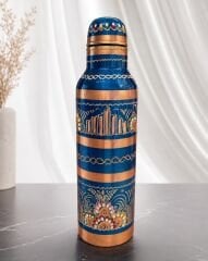 MAVİ BAKIR MATARA – 0,6 LT