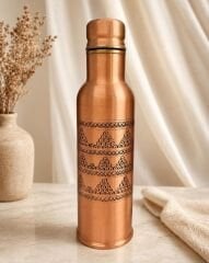 ÜZÜM DESENLİ MAT BAKIR MATARA – 0,6 LT