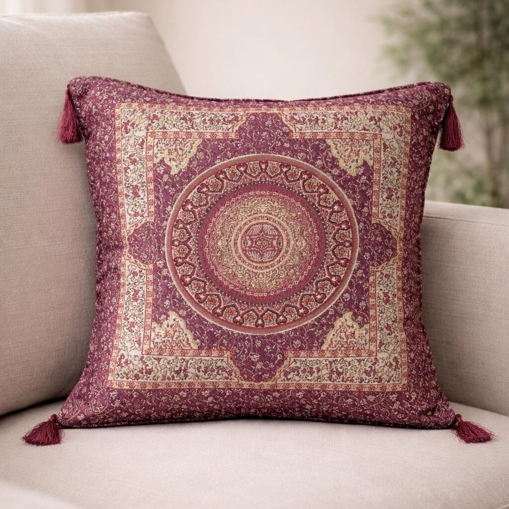 ETNİK MANDALA DESENLİ YASTIK KILIFI 45x45 CM