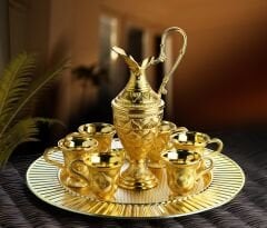 Osmanlı Motifli Zemzem Takımı – Altın