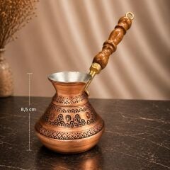 ÜZÜM DESENLİ MAT BAKIR RUS CEZVESİ