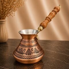 SELÇUKLU SERİSİ BAKIR RUS CEZVESİ ORTA BOY