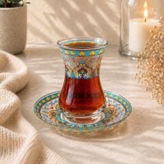 ÇİNİLİ NAKKAŞ ÇAY SETİ